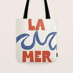 Retro Coastal Art Print - La Mer Tote Bag Gallery Image 1