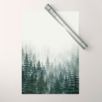Foggy Pine Trees 3 Wrapping Paper Gallery Image 1