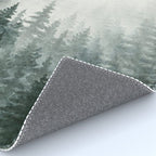 Foggy Pine Trees 3 Rug Gallery Image 4