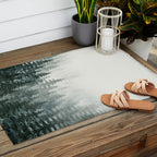 Foggy Pine Trees 3 Outdoor Rug Gallery Image 2