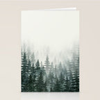 Foggy Pine Trees 3 Stationery Card Gallery Image 2