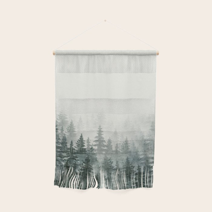 Foggy Pine Trees 3 Wall Hanging Gallery Image 1