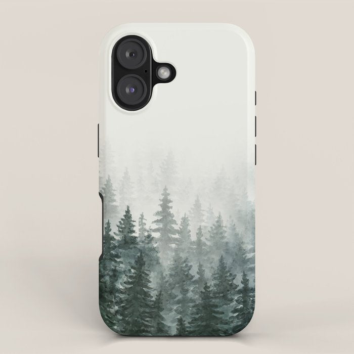 Foggy Pine Trees 3 iPhone Case Gallery Image 1