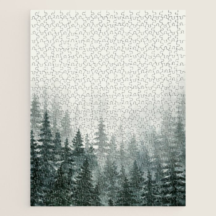 Foggy Pine Trees 3 Jigsaw Puzzle Gallery Image 1