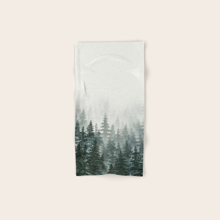Foggy Pine Trees 3 Bath Towel Gallery Image 1
