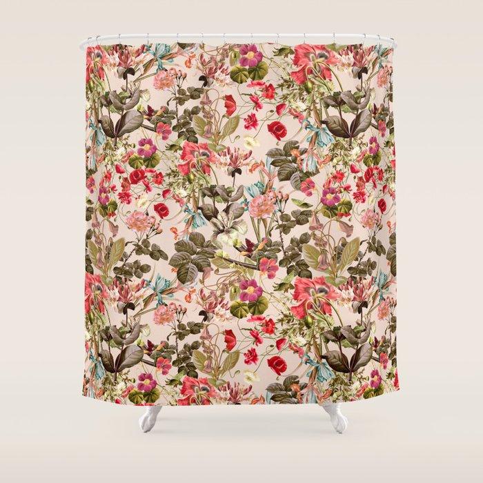 Vintage Summer Garden Shower Curtain Gallery Image 1