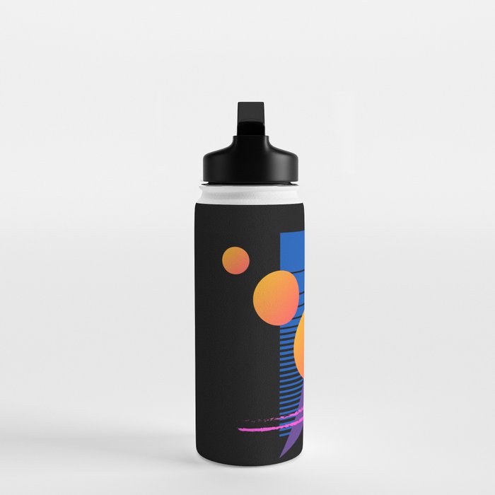 Memphis pattern 112 - 80s / 90s Retro Water Bottle Gallery Image 3