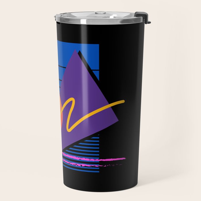 Memphis pattern 112 - 80s / 90s Retro Travel Mug Gallery Image 2