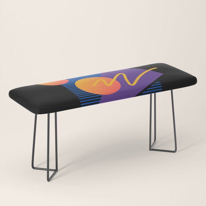Memphis pattern 112 - 80s / 90s Retro Bench Gallery Image 1