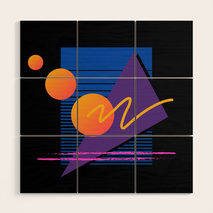 Memphis pattern 112 - 80s / 90s Retro Wood Wall Art Gallery Image 1