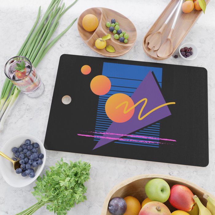 Memphis pattern 112 - 80s / 90s Retro Cutting Board Gallery Image 2