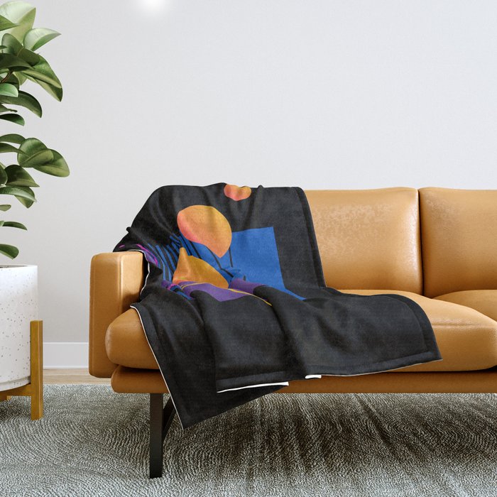 Memphis pattern 112 - 80s / 90s Retro Throw Blanket Gallery Image 1