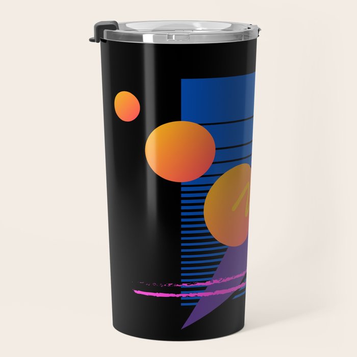 Memphis pattern 112 - 80s / 90s Retro Travel Mug Gallery Image 3