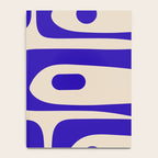 Mid Century Modern Piquet Abstract Pattern in Cobalt Blue and Beige Notebook Gallery Image 4
