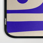 Mid Century Modern Piquet Abstract Pattern in Cobalt Blue and Beige Laptop Sleeve Gallery Image 3