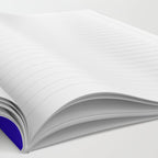 Mid Century Modern Piquet Abstract Pattern in Cobalt Blue and Beige Notebook Gallery Image 2