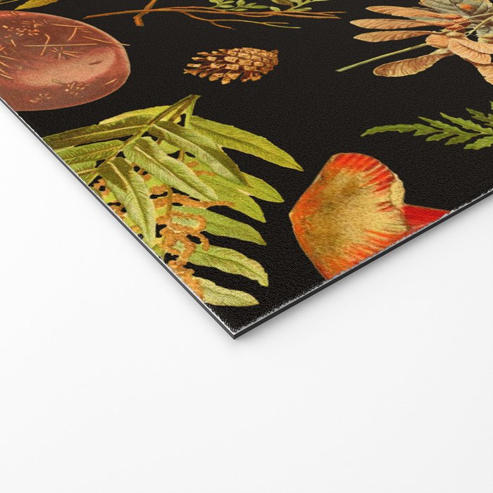 Vintage & Shabby Chic - Autumn Harvest Black Welcome Mat Gallery Image 2