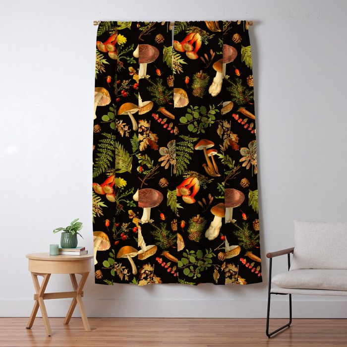Vintage & Shabby Chic - Autumn Harvest Black Window Curtain Gallery Image 5