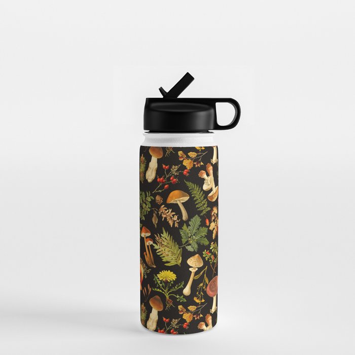 Vintage & Shabby Chic - Autumn Harvest Black Water Bottle Gallery Image 1
