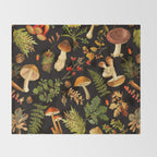 Vintage & Shabby Chic - Autumn Harvest Black Throw Blanket Gallery Image 2