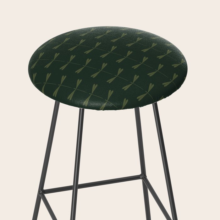 Dragonfly Pattern X Earthy Green Stool Gallery Image 2