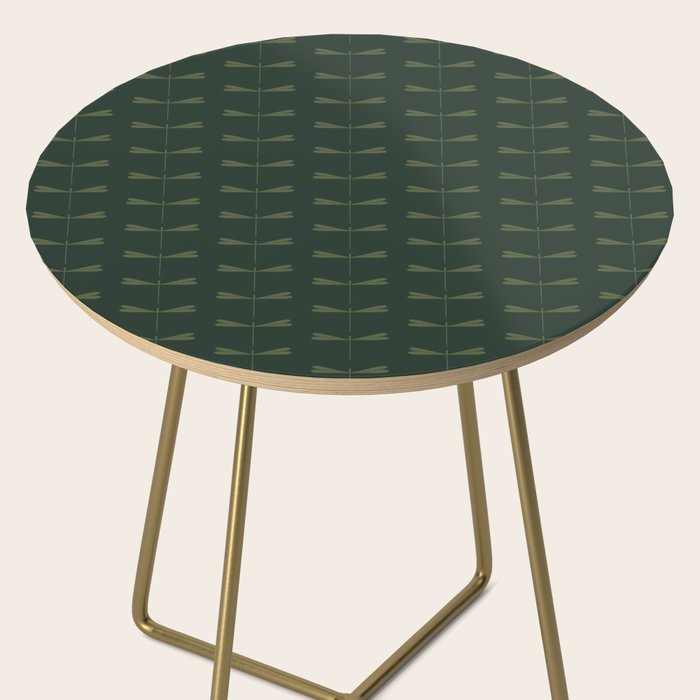 Dragonfly Pattern X Earthy Green Side Table Gallery Image 2