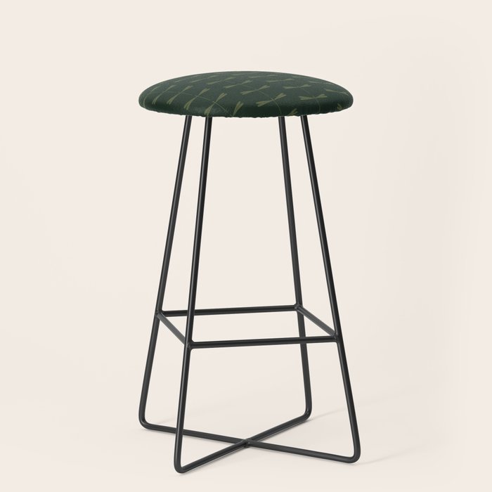 Dragonfly Pattern X Earthy Green Stool Gallery Image 1