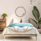 Modern Succulent with Metallic Gold Watercolor Comforter Gallery Image 3
