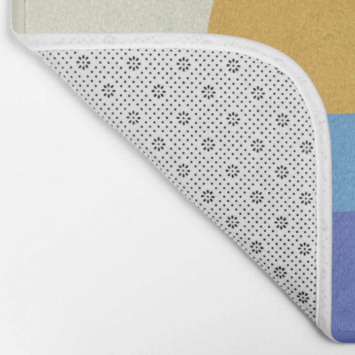 Sunny Island - Gold Blue Bath Mat Gallery Image 2