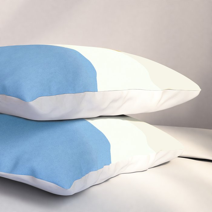 Sunny Island - Gold Blue Pillow Sham Gallery Image 3