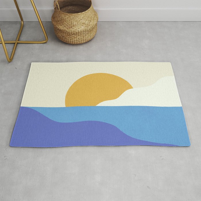 Sunny Island - Gold Blue Rug Gallery Image 1