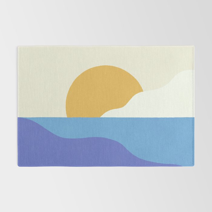 Sunny Island - Gold Blue Rug Gallery Image 2