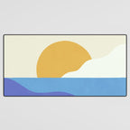 Sunny Island - Gold Blue Desk Mat Gallery Image 3
