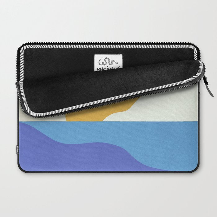 Sunny Island - Gold Blue Laptop Sleeve Gallery Image 2