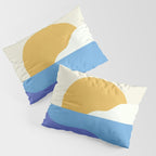 Sunny Island - Gold Blue Pillow Sham Gallery Image 3