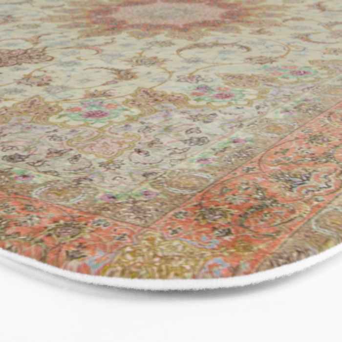 Peach Parsa Antique Persian Carpet Bath Mat Gallery Image 3