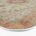 Peach Parsa Antique Persian Carpet Bath Mat Gallery Image 3