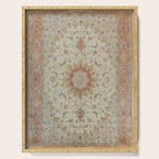 Peach Parsa Antique Persian Carpet Serving Tray Gallery Image 1