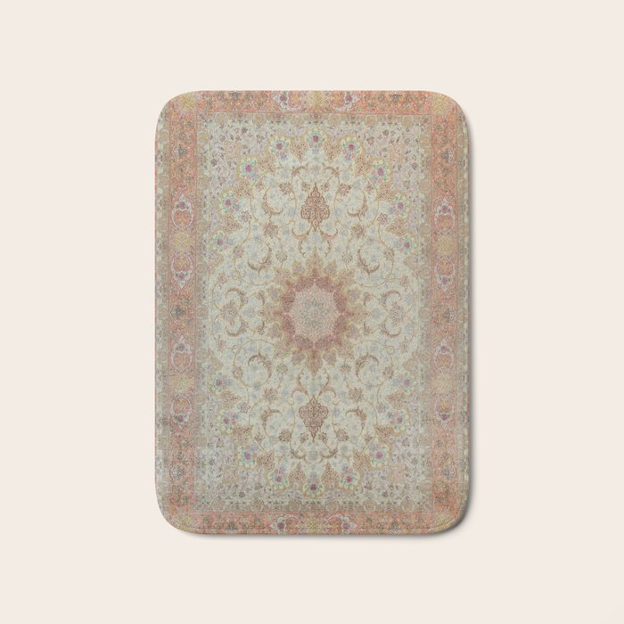 Peach Parsa Antique Persian Carpet Bath Mat Gallery Image 1