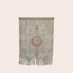 Peach Parsa Antique Persian Carpet Wall Hanging Gallery Image 1