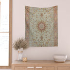 Peach Parsa Antique Persian Carpet Wall Tapestry Gallery Image 2