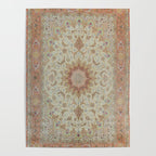 Peach Parsa Antique Persian Carpet Poster Gallery Image 4