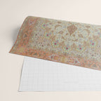 Peach Parsa Antique Persian Carpet Wrapping Paper Gallery Image 2