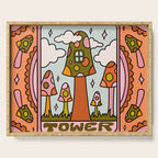 16. Tower Tarot Mushroom Serving Tray Gallery Image 1