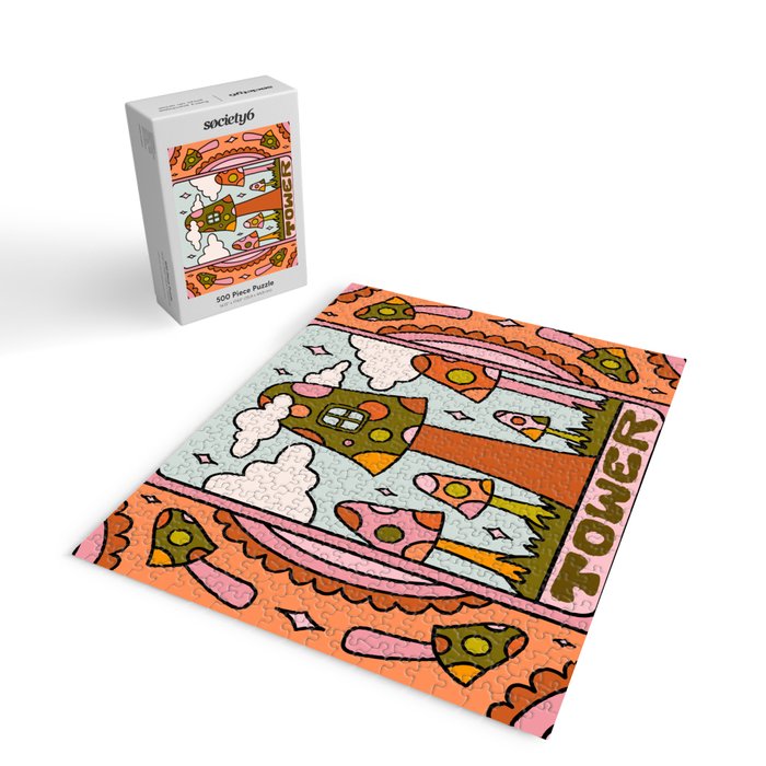 16. Tower Tarot Mushroom Jigsaw Puzzle Gallery Image 2
