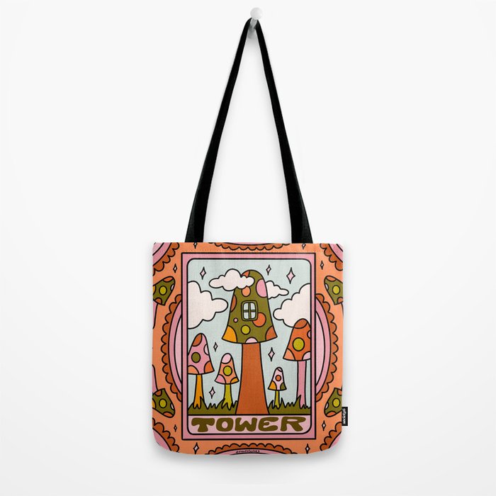 16. Tower Tarot Mushroom Tote Bag Gallery Image 2