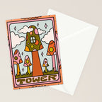 16. Tower Tarot Mushroom Stationery Card Gallery Image 2