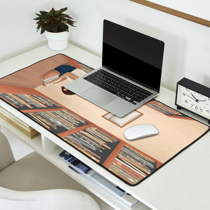 Getting Lost in a Book Desk Mat Gallery Image 2