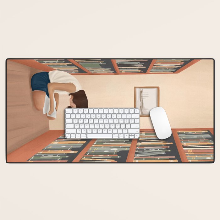 Getting Lost in a Book Desk Mat Gallery Image 1