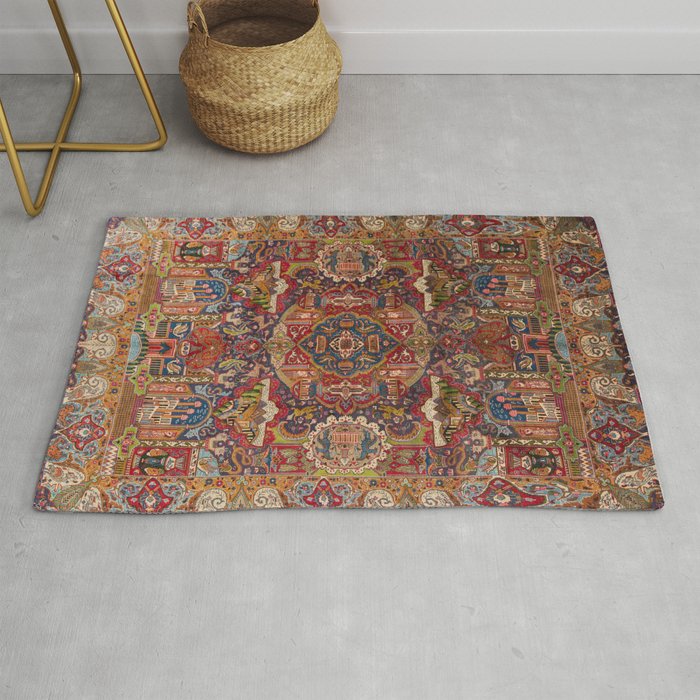 Regal Antique Persian Kashmar Rug Gallery Image 1